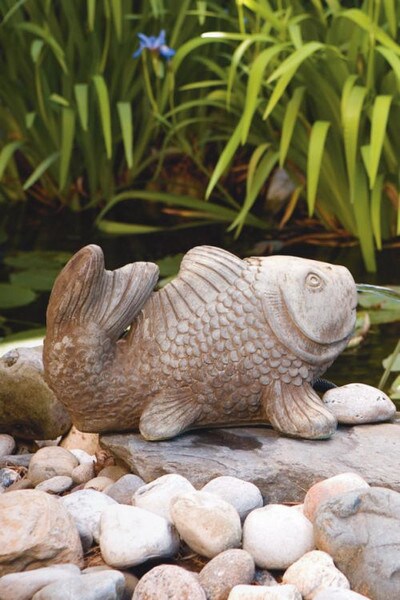 Koi Japanese Water Feature Sculpture Piped Plumbed Statuary Pond